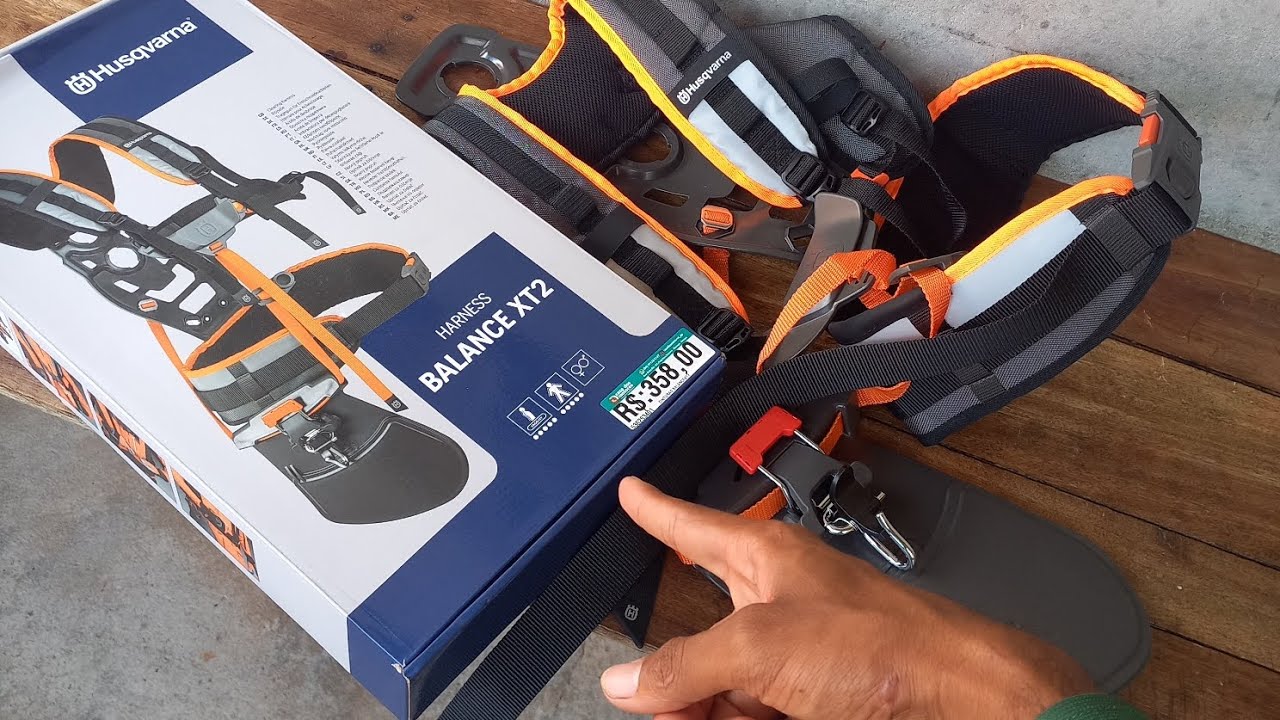 Cinto novo para o serviço. Cinto da husquevarna balance XT2, vestindo ele e mostrando os encaixes 🦺