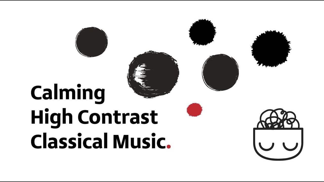 Baby Sensory - Fun High contrast Mozart classical music Brain Development stop crying - black white