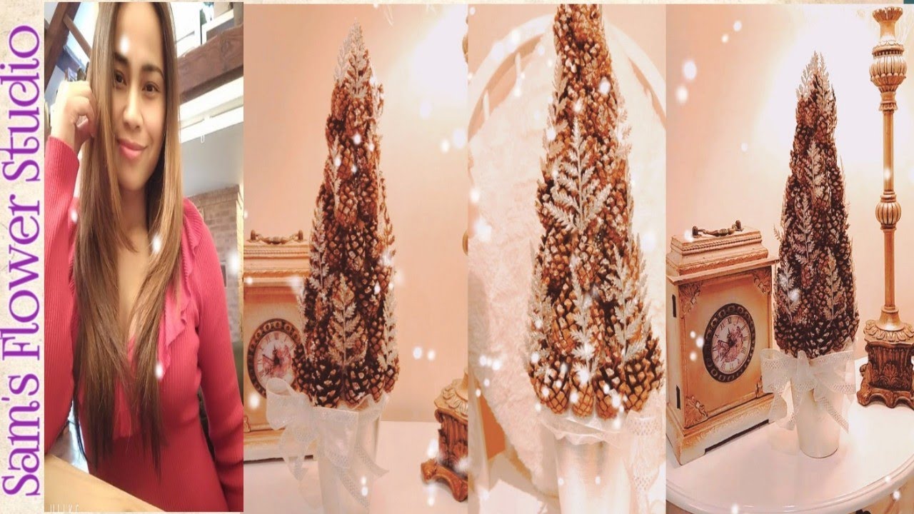 Easy and Elegant DIY Pine cone Christmas Tree |Cone Shape Home Decoration Simple Trash to Treasure