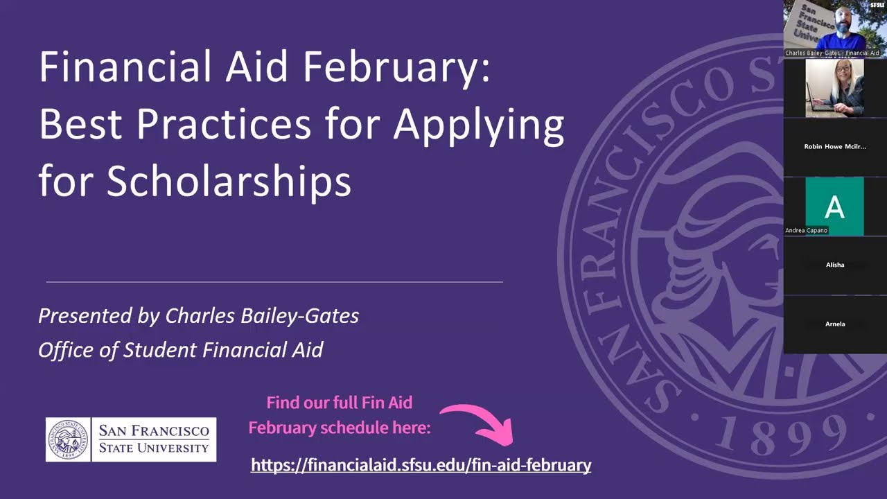 SFSU Fin Aid February 2026 Best Practices for Applying for Scholarships