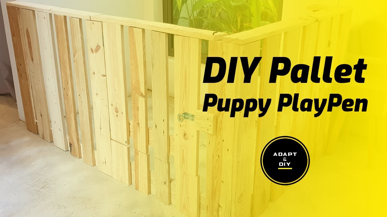 DIY Pallet Puppy Playpen