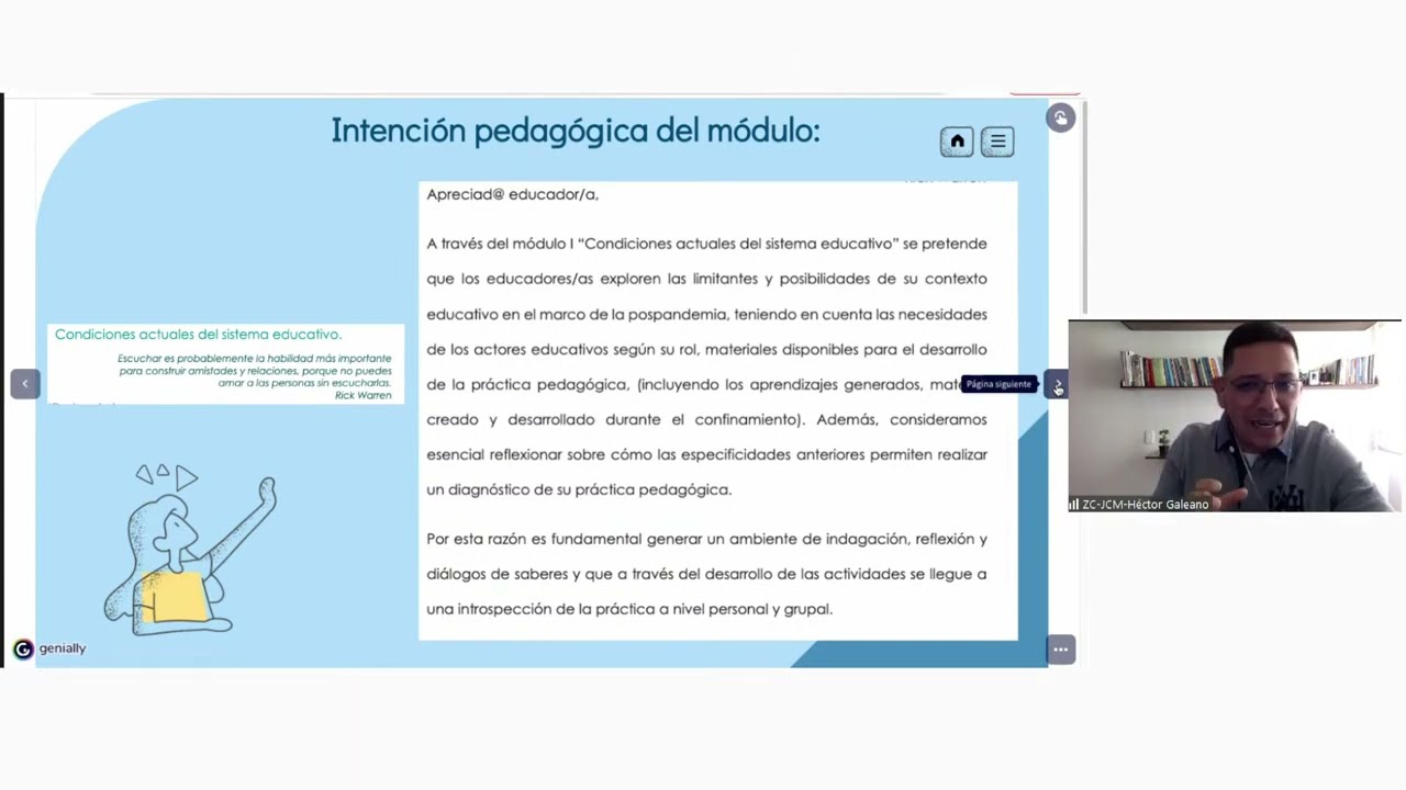Webconferencia - Socializaci&oacute;n M&oacute;dulo 1: Condiciones actuales del sistema educativo.