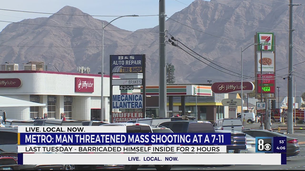 Man faces terrorism charge for allegedly threatening mass shooting at Las Vegas convenience store