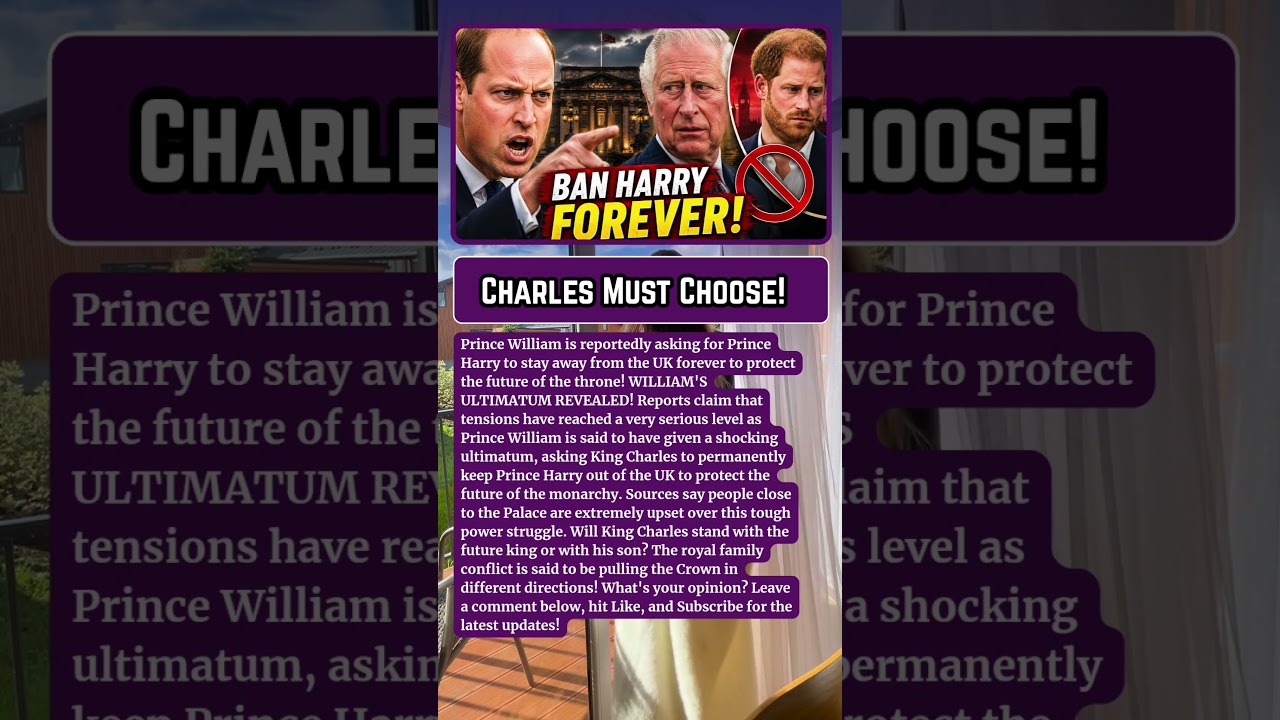 ROYAL SHOCK: Prince William's Harry Ultimatum Leaves King Charles Facing Tough Choice