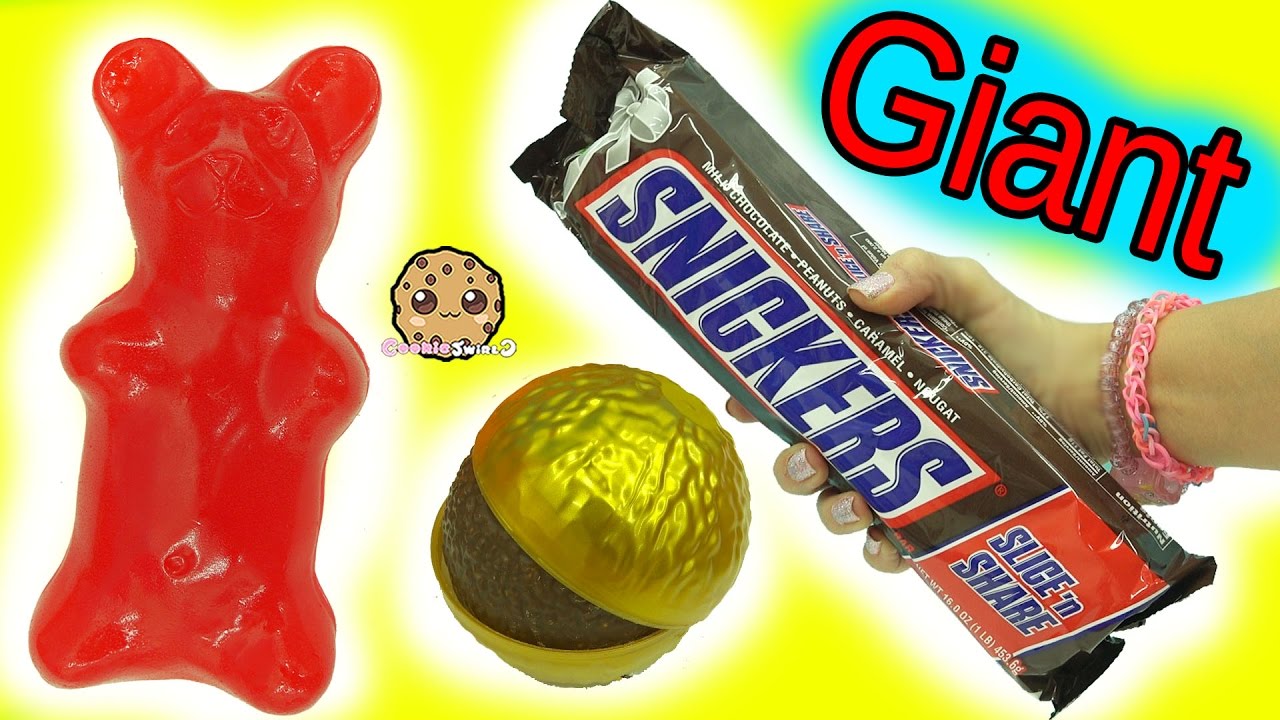 Biggest Candy Bars Ever! Giant Candy , Big Gummy Bear,  Chocolate Food Haul Video