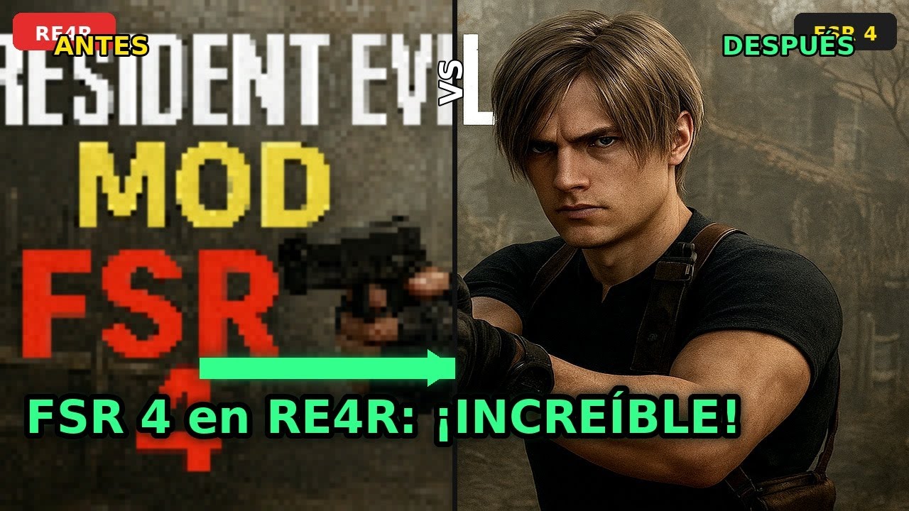 RESIDENT EVIL4 Remake — MOD FSR 4 que mejora calidad y FPS | RX 6600 Tutorial