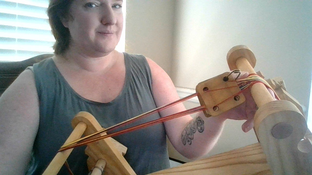 Warping up a box loom for tablet weaving