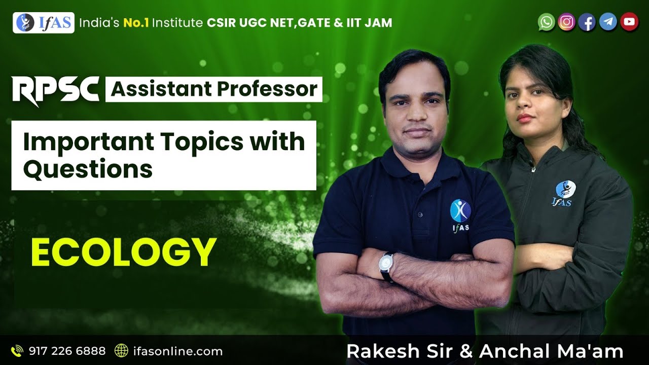 Complete Ecology In One Shot For RPSC Assistant Professor Exam 2023