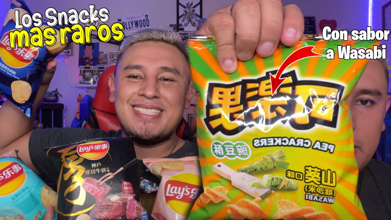 PROBANDO los SNACKS mas RAROS del MUNDO || Yilbert💎