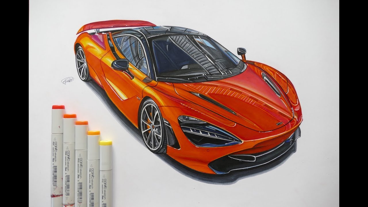 MCLAREN 720S MARKER DRAWING