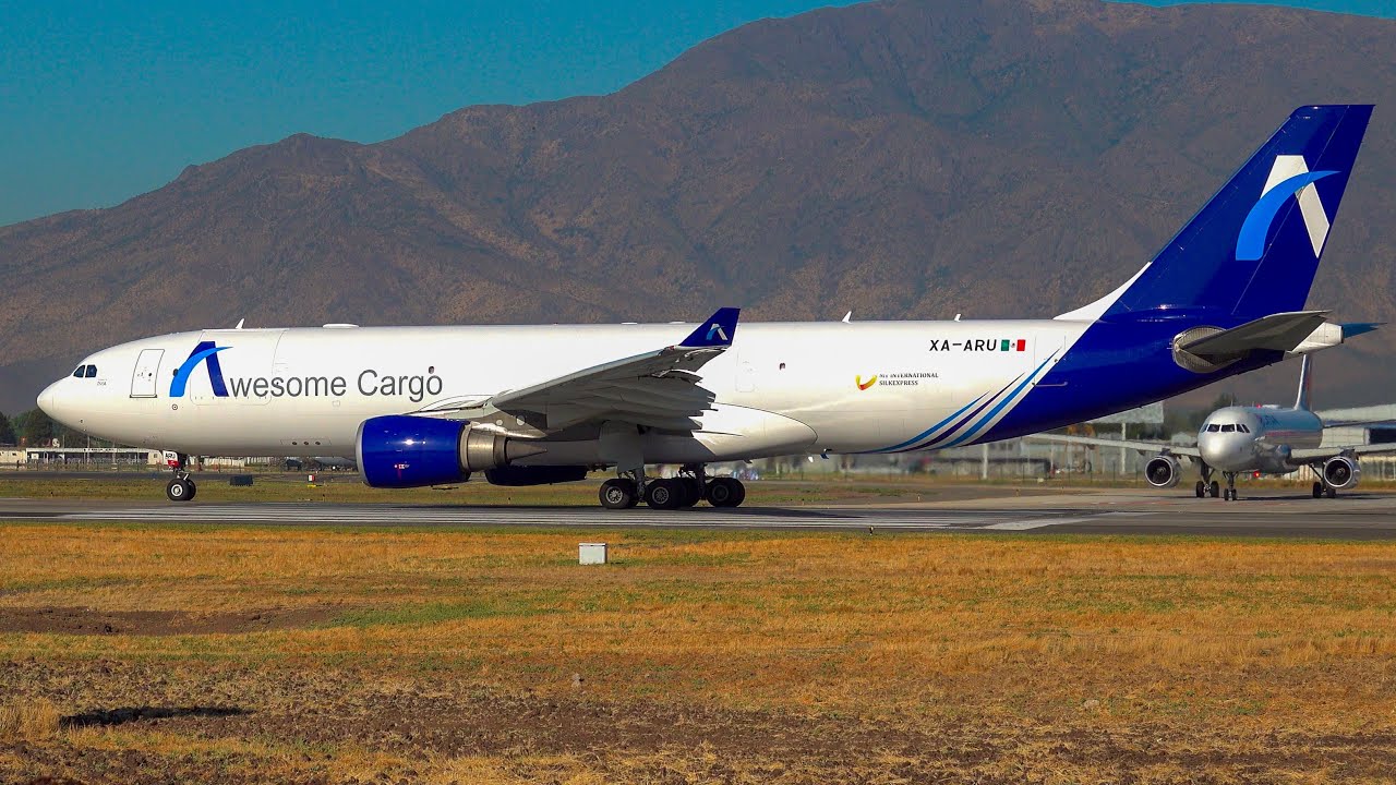 Awesome Cargo Airbus A330 departing to Merida [MID]. Plane spotting in Santiago [SCL].
