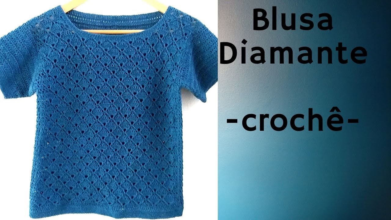 Blusa Diamante - crochê