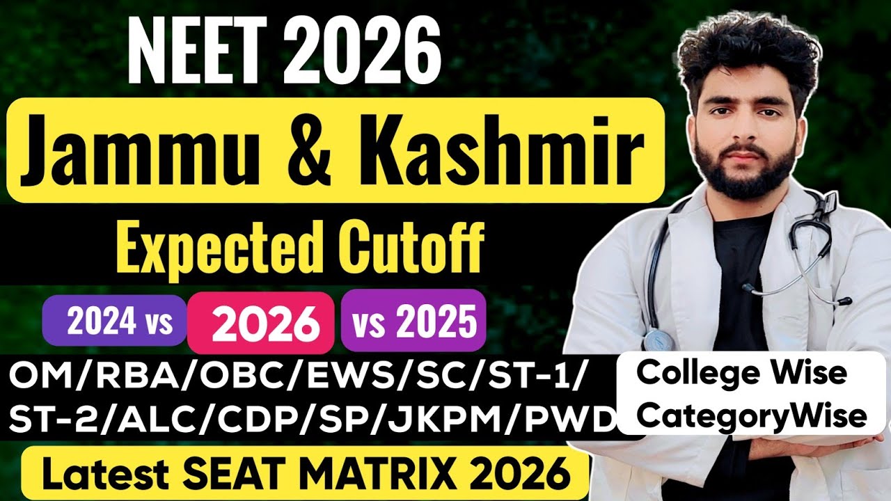 Jammu Kashmir NEET 2026 Expected Cutoff College & CategoryWise|New Seat Matrix JKBOPEE 2025 VS 2026