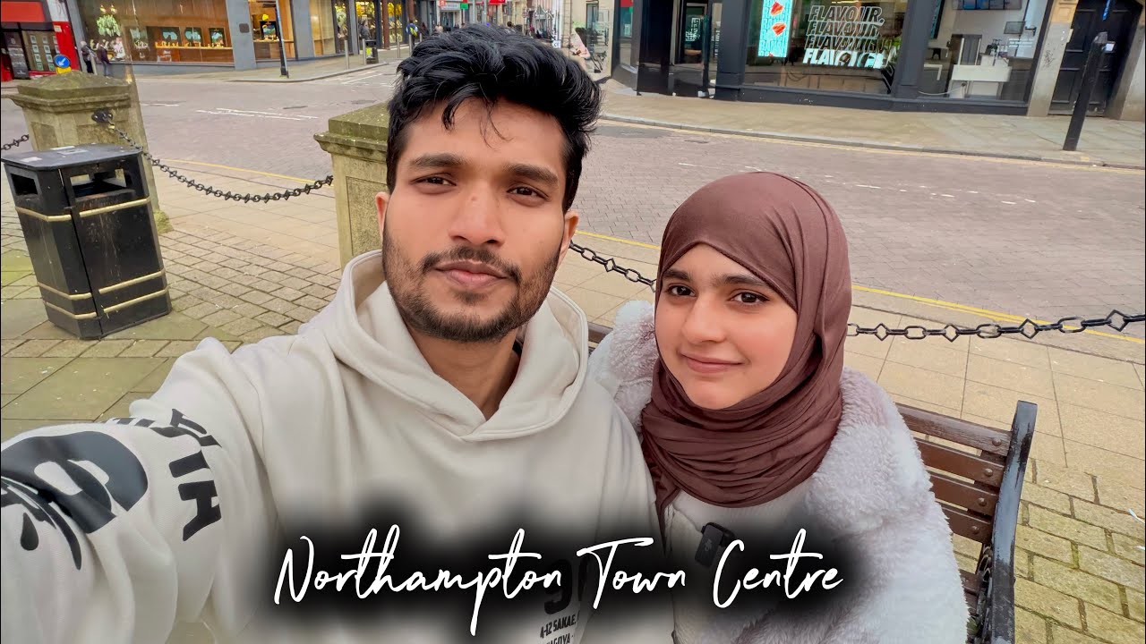 Northampton Town Centre #ukmallu #vlog #uklife #couple #shopping #fun #walking 