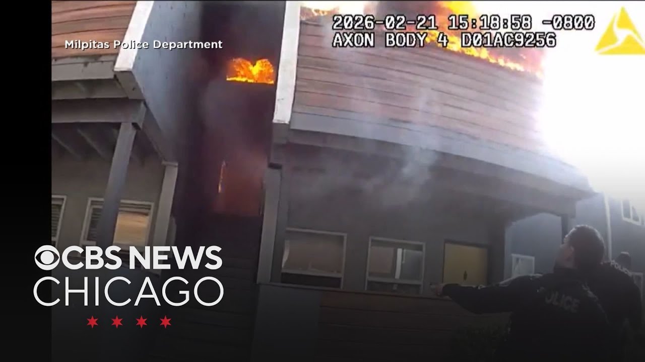 California police help family rescue child and dog from fire