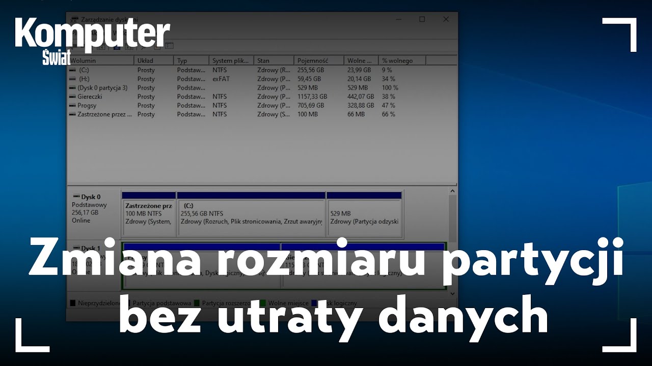 Zmiana rozmiaru partycji bez utraty danych. Prosty trick w Windows 10