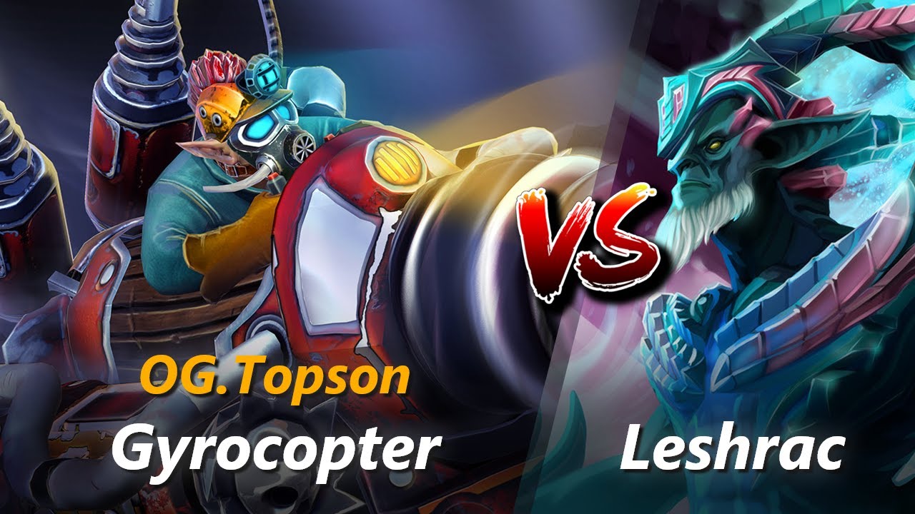 How to Gyrocopter mid vs Leshrac (feat. Topson) | First 10 minutes