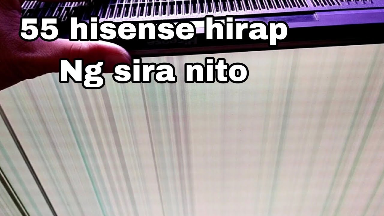 hisense 55 smart tv barlines no picture