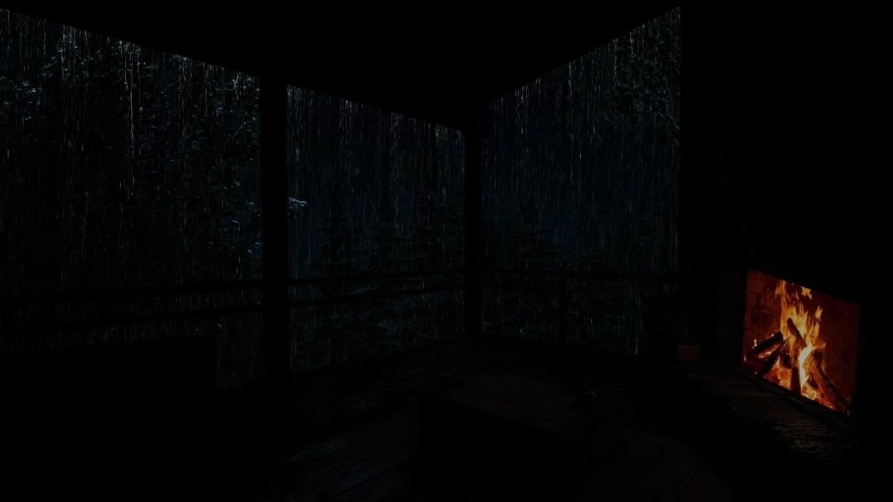 BEST Sounds SLEEP⛈️😴Heavy Rain - Thunderstorm Sounds in Mountain at Night🎧For Rest, Meditation