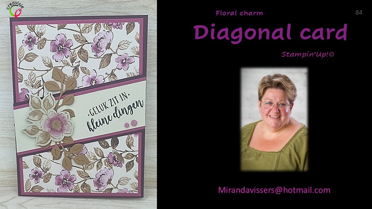 floral charm diagonal card!