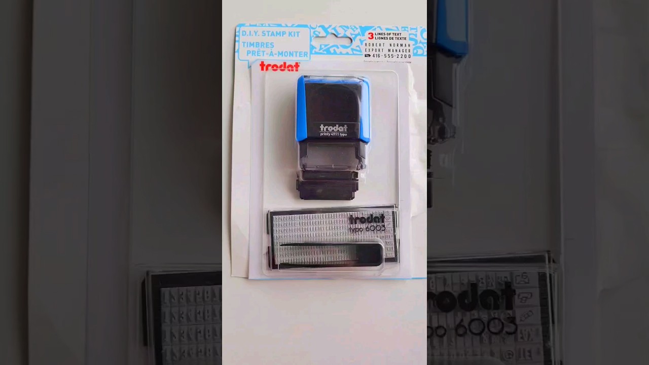 DIY Stamp Kit - Trodat Printy 4911 Typo. #diystamp #trodat #howto  #asmrvideo #nomusicsatisfying