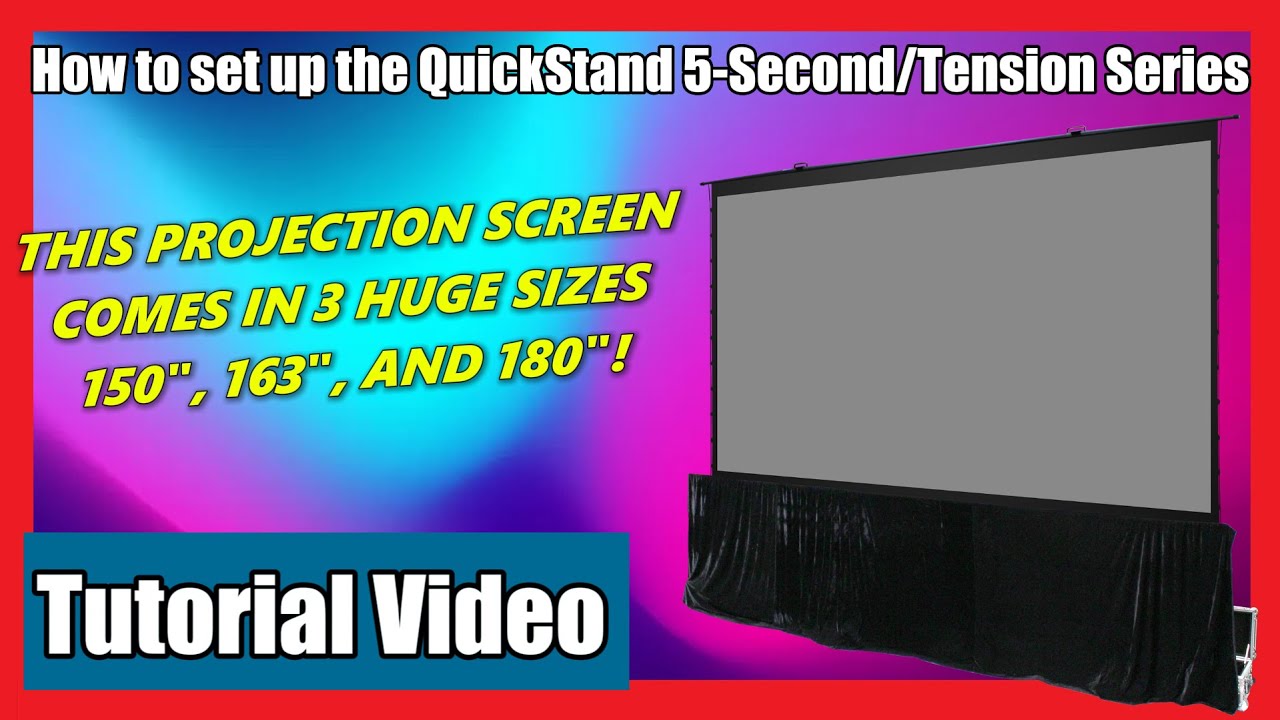 How to Set Up the Elite Screens QuickStand 5-Second/Tension Series | Full Tutorial