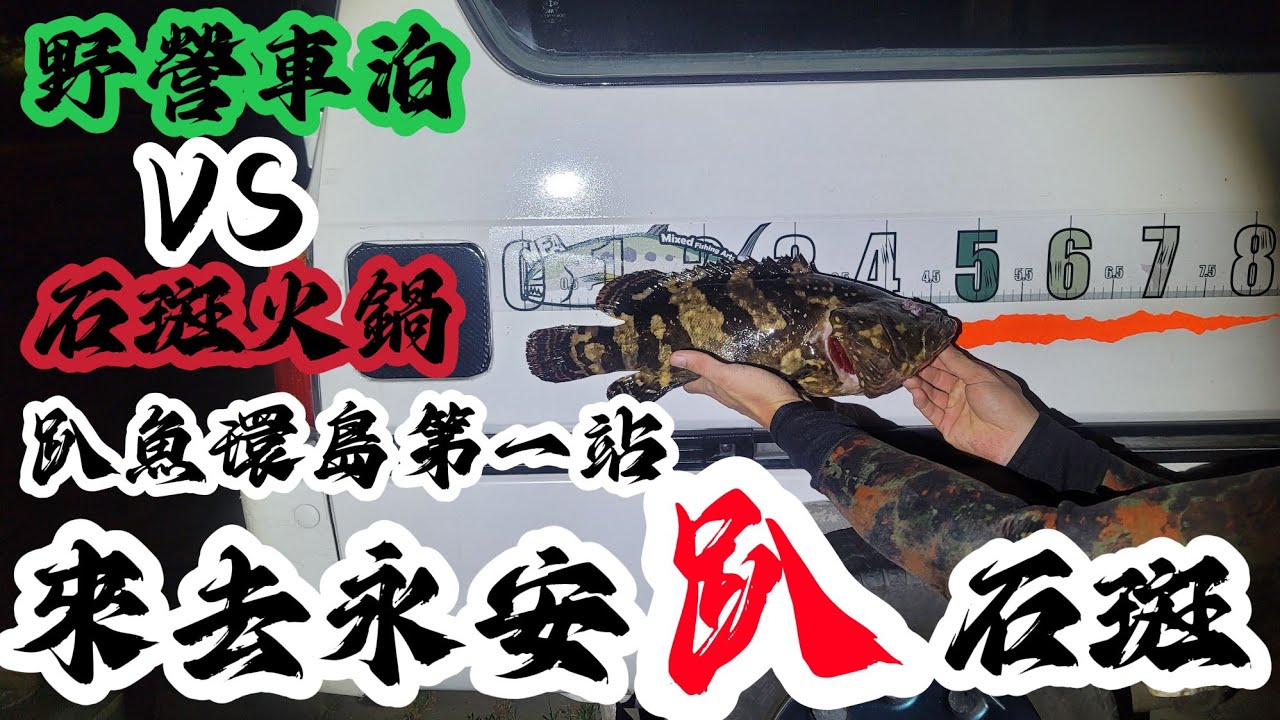 來去高雄石斑路趴石斑！環島趴魚第一站！高雄永安石斑路！石斑火鍋爽爽吃！#趕海 #捕魚 #車中泊 #車床 #車泊