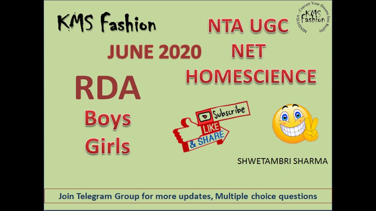 RDA  for Boys and Girls by Shwetambri Sharma