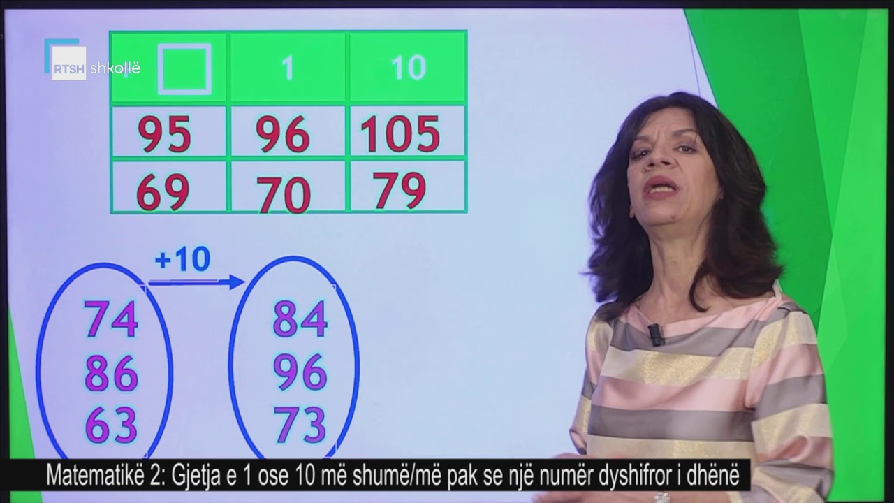 Matematikë 2 - Gjetja e 1 ose 10 më shumë më pak se një numër dyshifror i dhënë