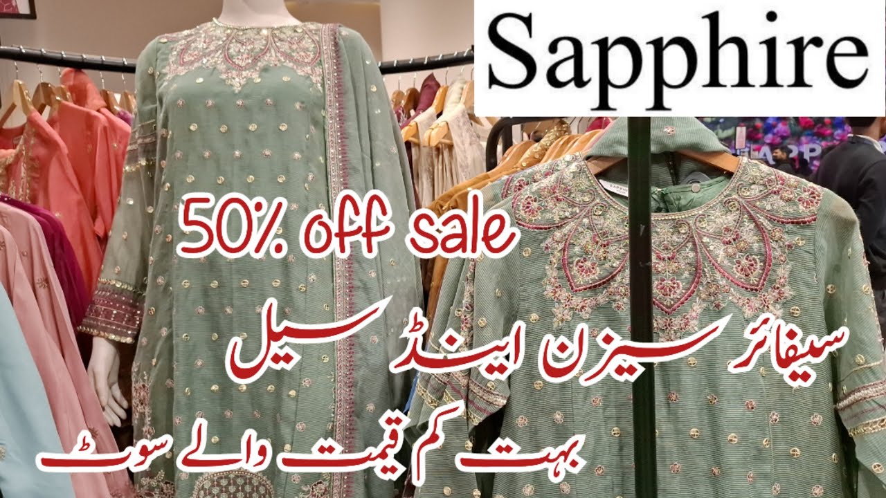 Sapphire Sale 50% Flat OFF 2024 🥳🔥 Sapphire Winter Pret On Sale 💕