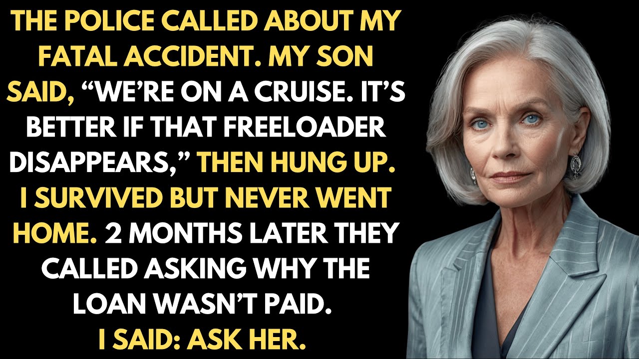 The police called. My son said, ‘We’re on a cruise. It’s better if that freeloader disappears.
