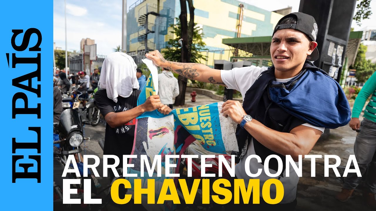 VENEZUELA | Las protestas en Venezuela arremeten contra la iconografía del chavismo | EL PAÍS