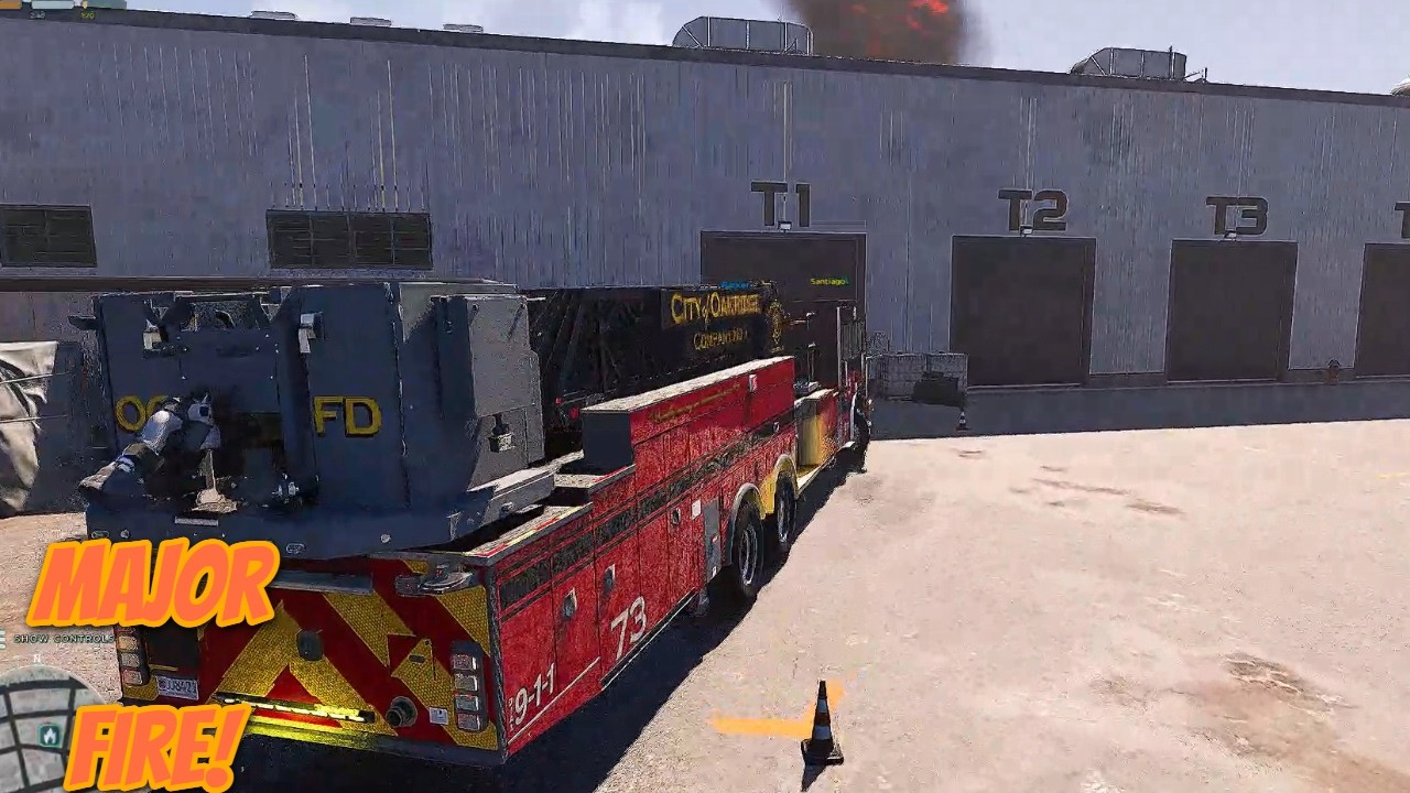 Firefighters battle *EPLOSIVE REPAIR SHOP FIRE* Firefighting Simulator Ignite