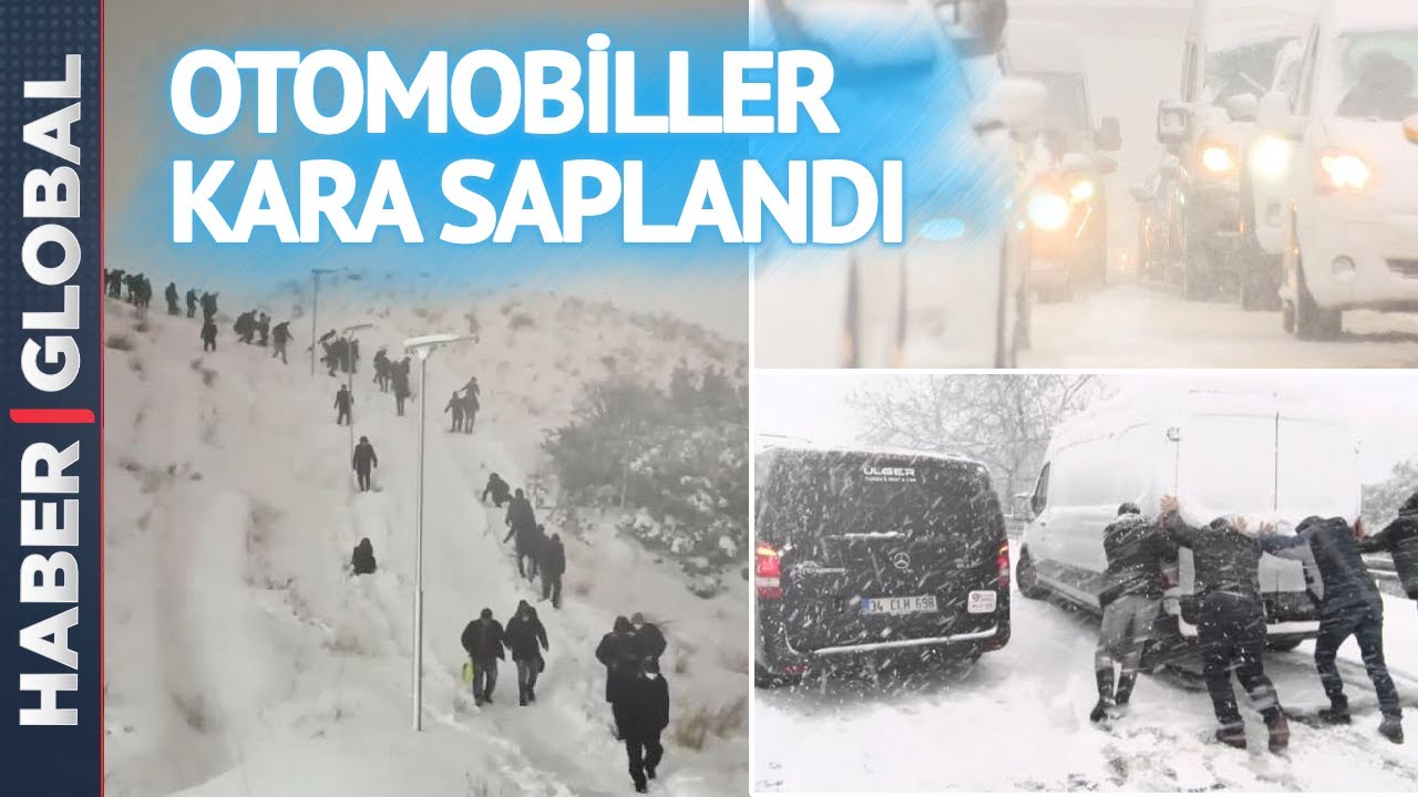 İstanbul'da Kar Esareti! Yüzlerce Araç Kara Saplanıp Mahsur Halde Kaldı