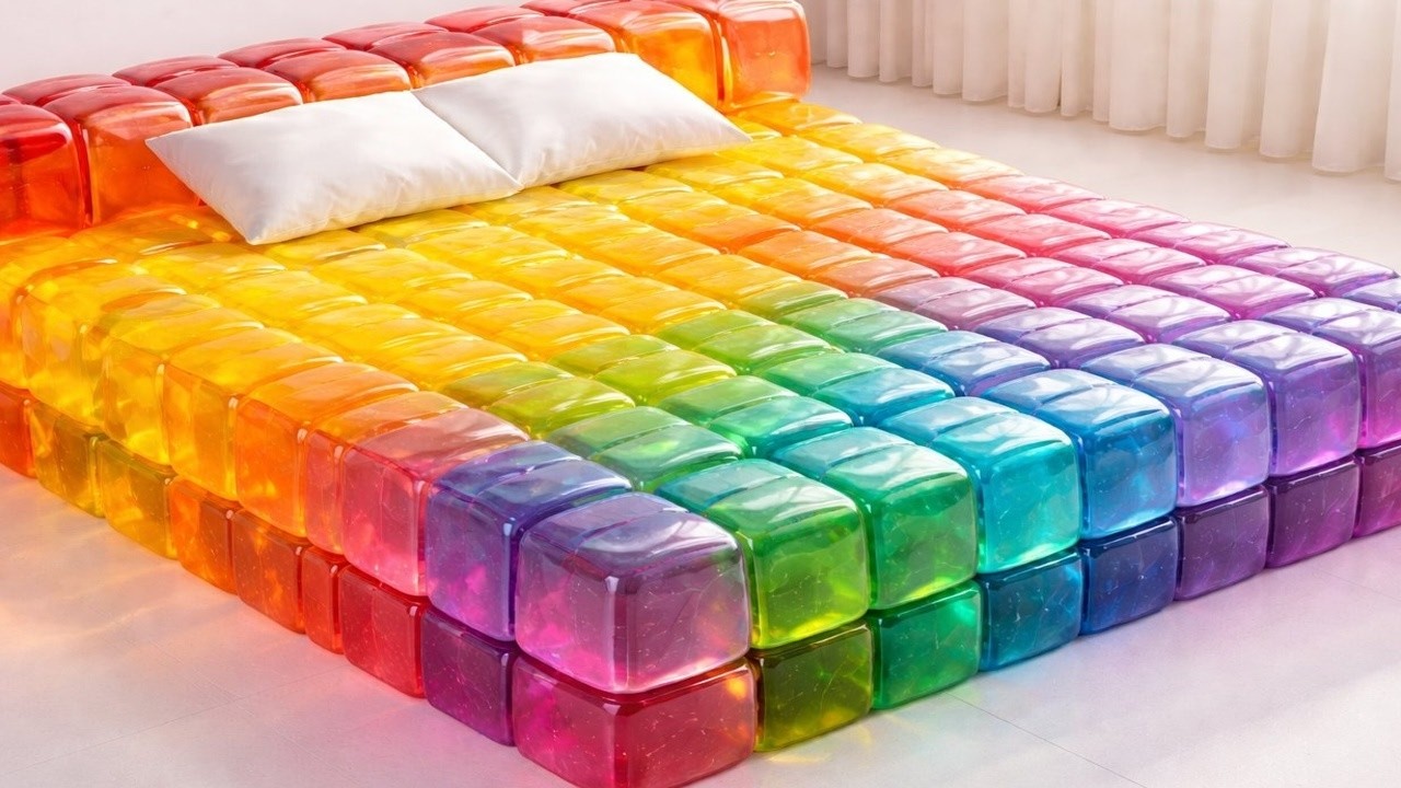 Which Bed Would You Sleep In? 🛋️ Lying in the Most Relaxing Bed #asmr #oddlysatisfying #dream #bed