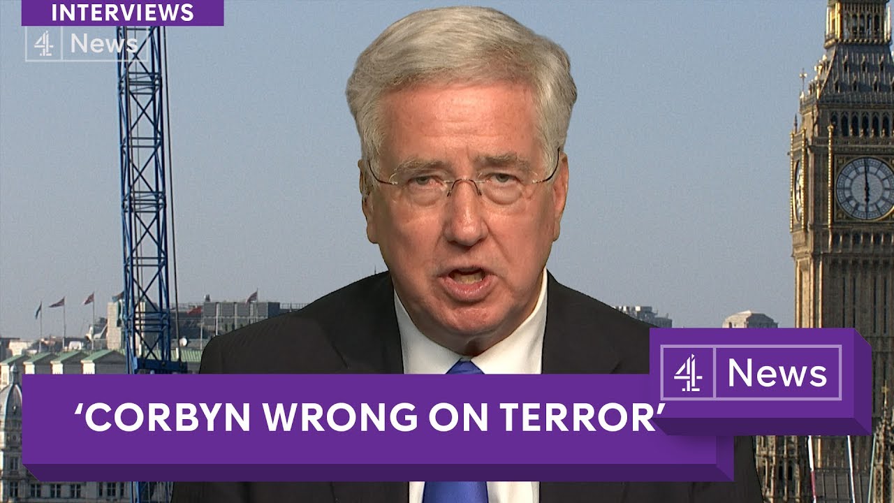 'Corbyn wrong to link foreign policy to terror': UK defence secretary Sir Michael Fallon