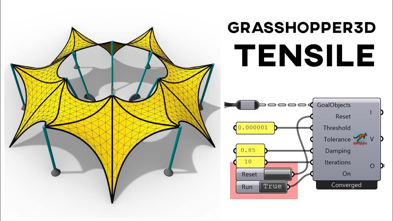 Rhino Grasshopper Tutorial (Kangaroo Tensile)