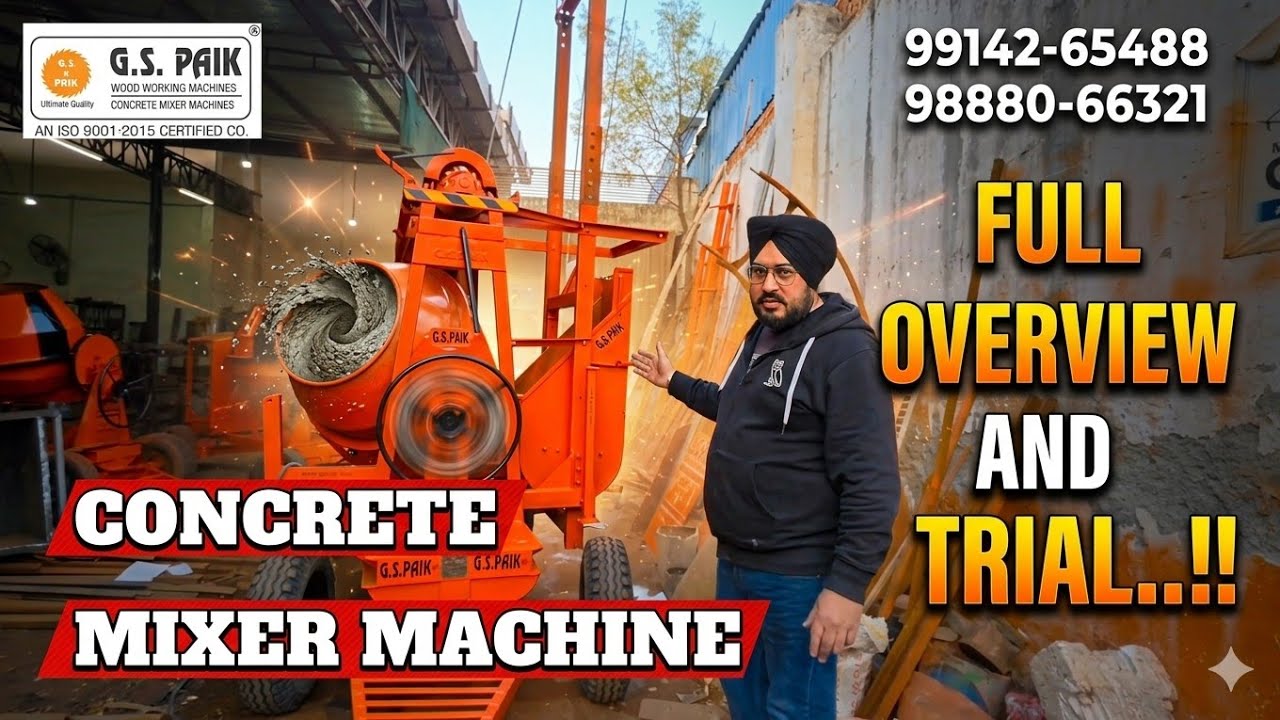 CONCRETE MIXER MACHINES || Full overview and trial || GS PAIK INDUSTRIES