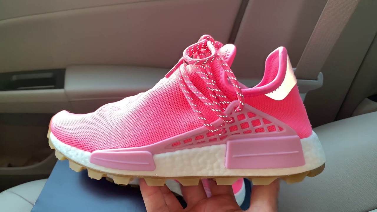Adidas Pharrell Williams NMD Human Race Trail Sun Calm Pink shoes
