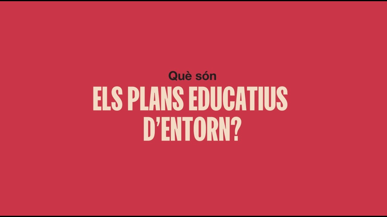 Programa Plans Educatiu d'Entorn