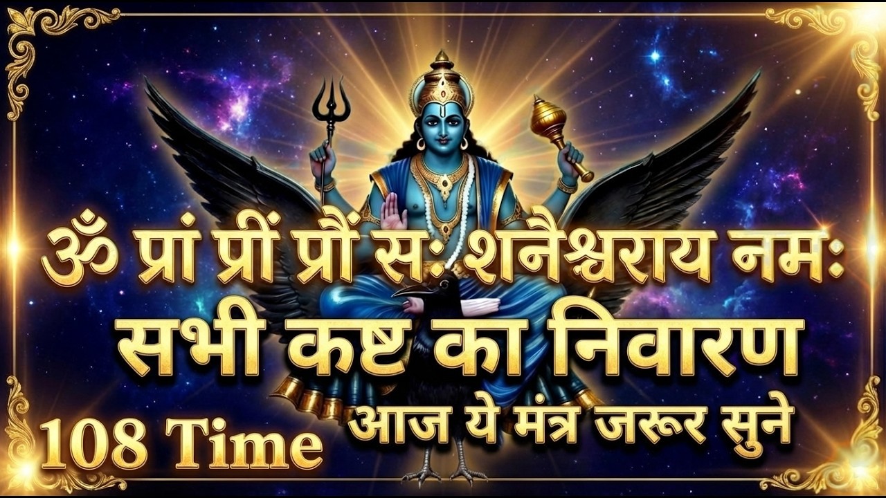 शनिवार स्पेशल शनि बीज मंत्र | 108 Times | Remove Shani Dosha| Powerful Shani Mantra for Saturday |