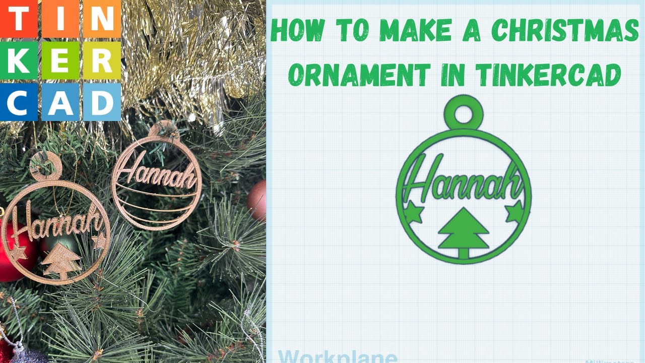 TinkerCad Custom Christmas Ornament Tutorial for Beginners