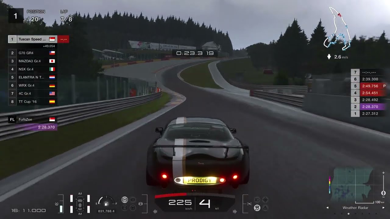 Gran Turismo 7 - TVR Tuscan Speed Six '00 with XJR-9 Engine Swap Spa Gameplay (Update 1.67 -PS5 Pro)