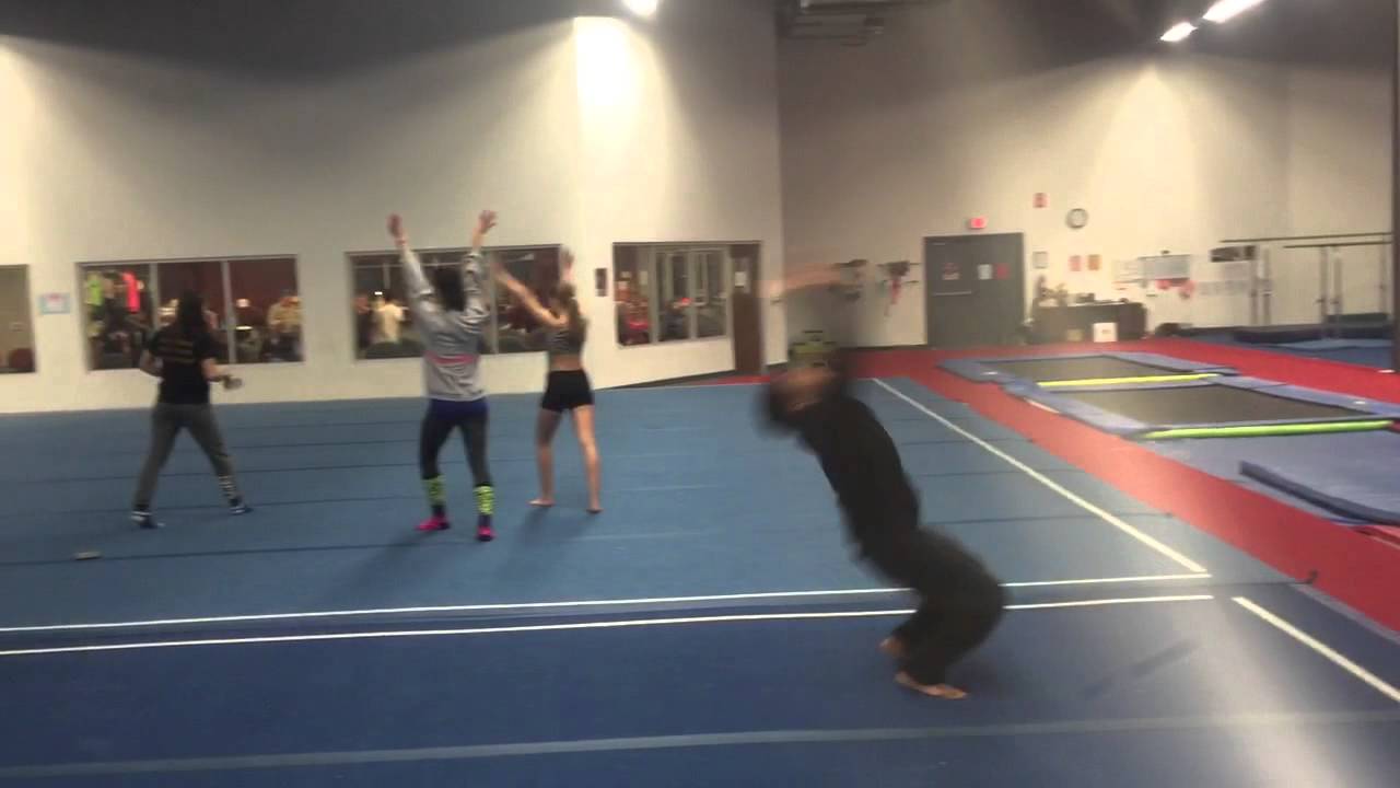 Continuous back handspring to back  front flip
