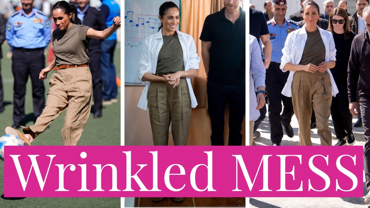 Do Wrinkles Save Lives? Meghan Markle's Horrifically UGLY & WRINKLED Linen Pants Distract in Jordan