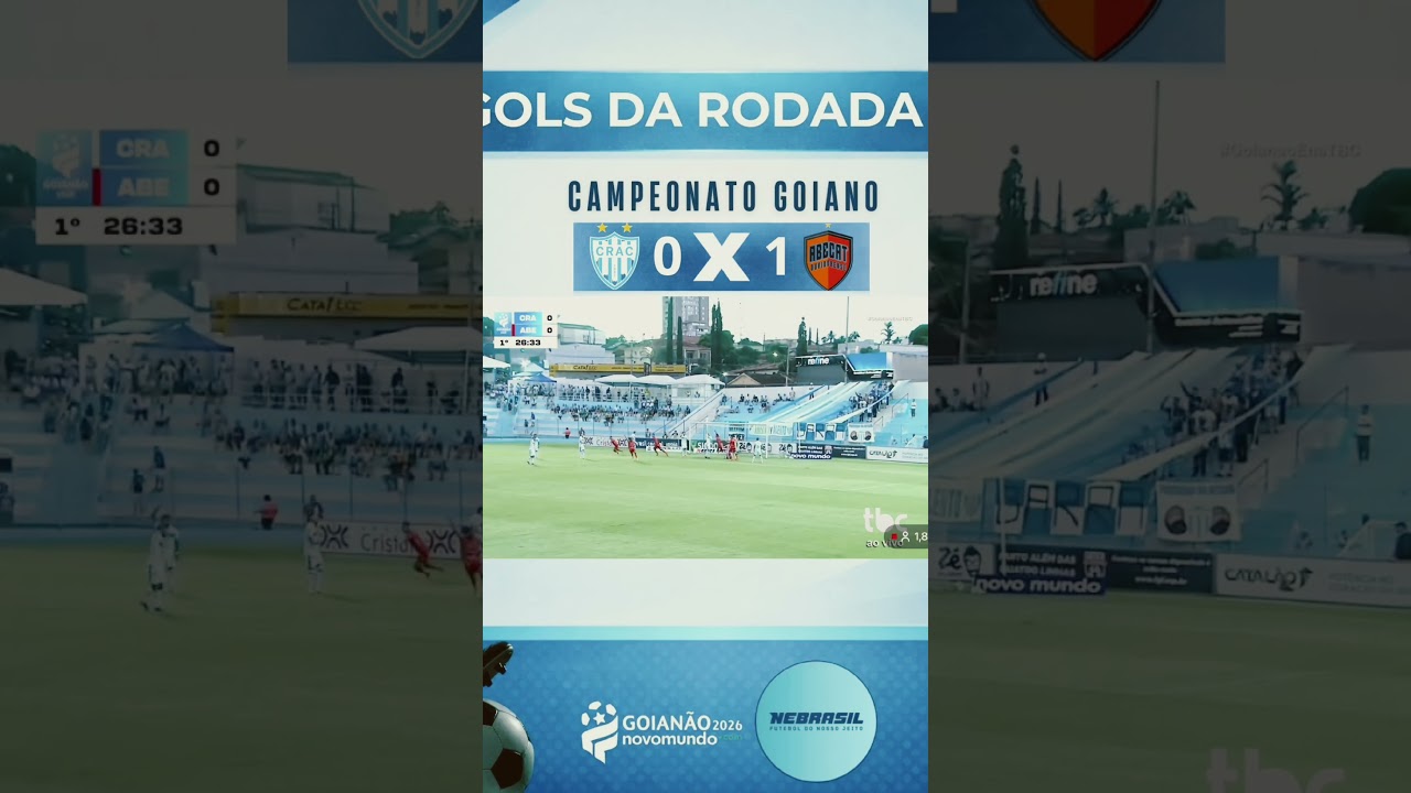 Gol da derrota do Crac em cima da Abecat por 1x0 pela 3° rodada do Goianão 2026.  🎥 Imagens: TBC