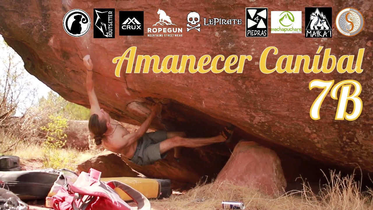 Amanecer Caníbal 7B | Albarracín Boulder | Sector Mezquita