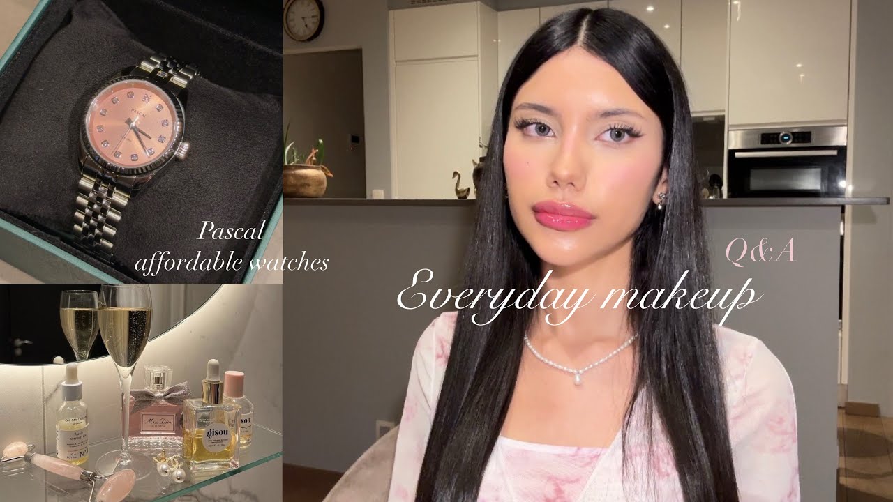 Mi maquillaje diario + Q&A: que estudio? vivo con mi novio? cirugías? ft PASCAL relojes abordables