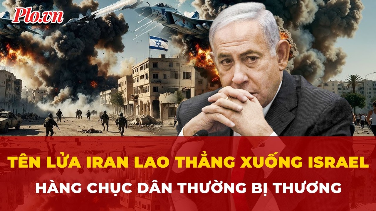 Thị trấn ở Israel tan hoang sau cuộc tập kích bằng tên lửa của Iran khiến 60 người bị thương