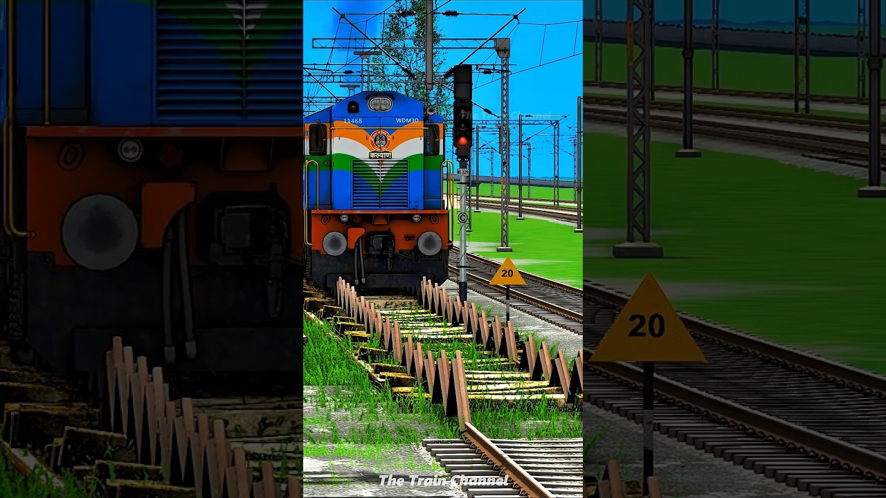 BUMPY RAILWAY TRACK WDM-3D ALCO PASSING #shorts #train #bumpyrailroad #trainsim #railtrack #viral